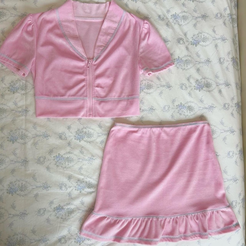 Bubble Gum Skirt and Top Set🫧